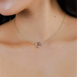 Колье Franck Herval, Elaia, со стразами и жемчугом, FH26.1-15-64550 (фиолетовый)