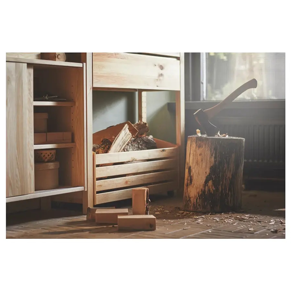 Контейнер на колесах - IKEA IVAR/ИВАР ИКЕА, 37х30х78 см, светло-коричневый