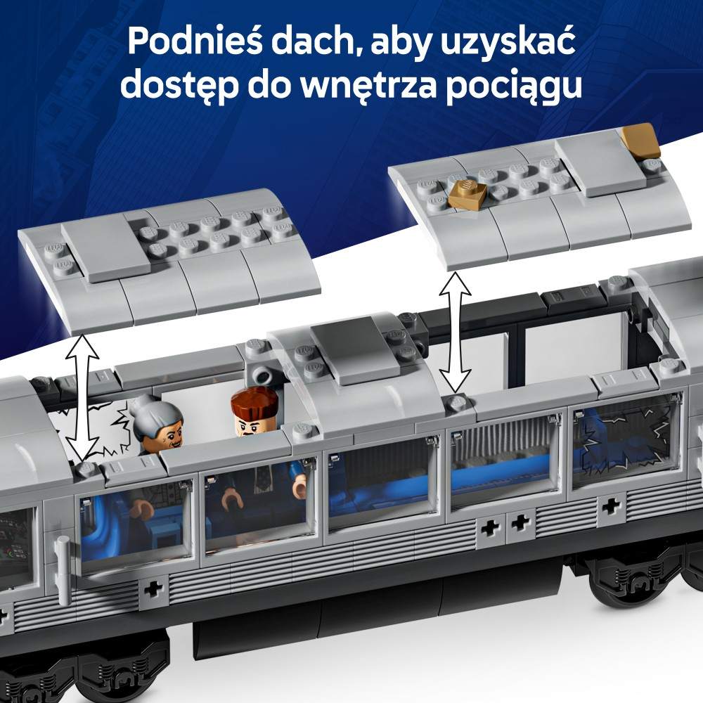 Конструктор LEGO Marvel 1973 76321 Человек-паук против Доктора Осьминога сцена в метро — фото 11