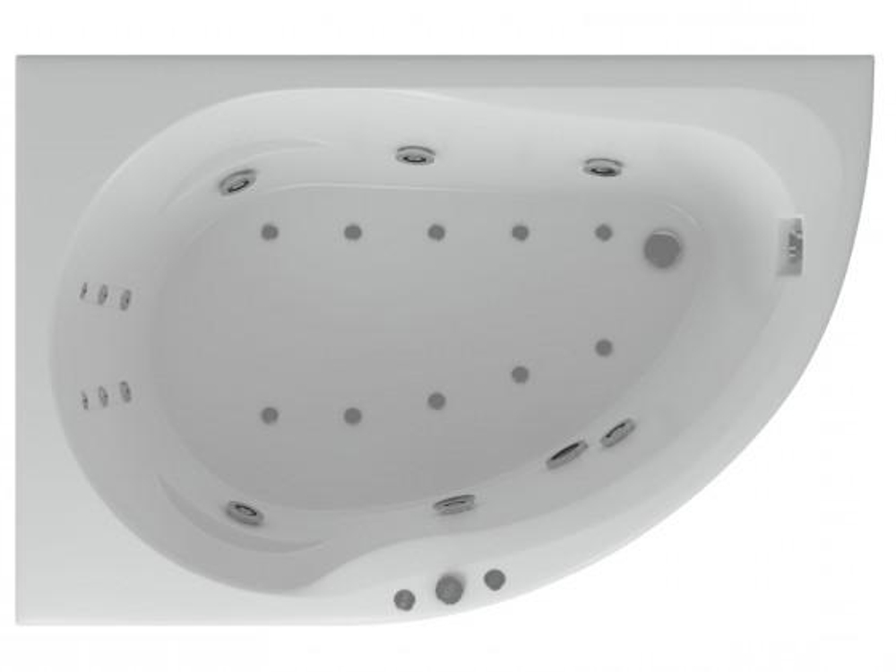 Акриловая ванна Aquatek (Акватек) Вирго 150x100 L, с каркасом и сливом-переливом