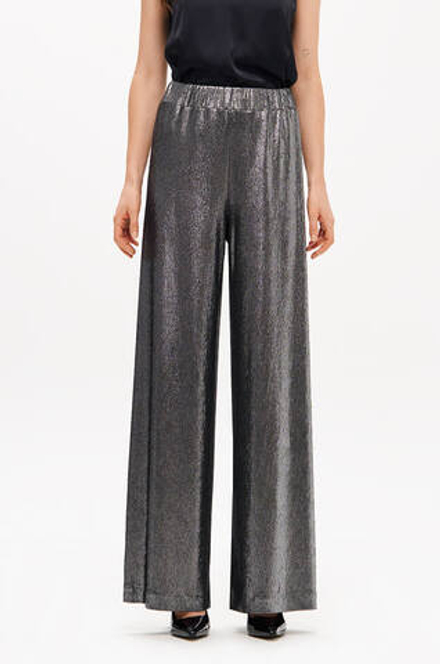 31208 Брюки женские (серебристо-черный)