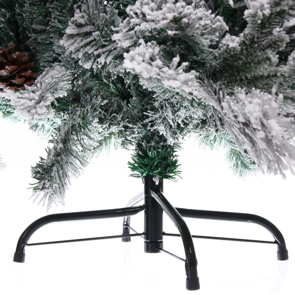 Елка «Заснеженная принцесса» 150 см, ПВХ, леска, резина с белым напылением (559 веток)