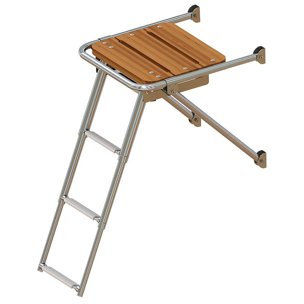 Платформа кормовая с трапом 3 ступени серые (10268785)