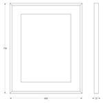 Зеркало Evoform в багетной раме со встроенным LED-светильником 18 W 60x75 см