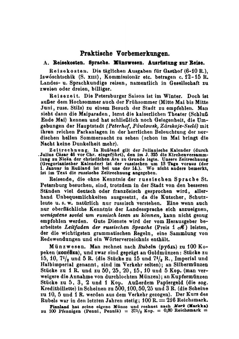 St. Petersburg Und Umgebung. Handbuch Für Reisende | K. Baedeker