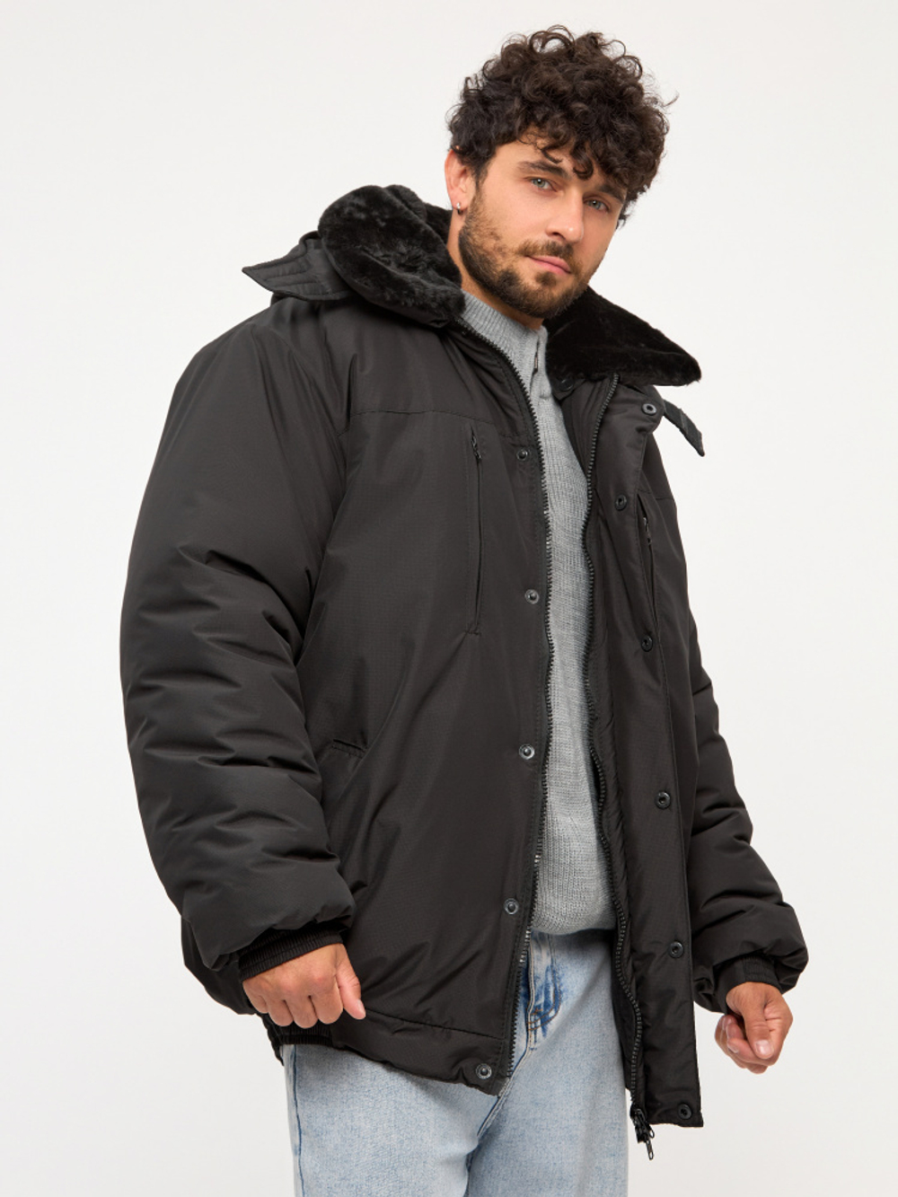 Куртка Орел зима черная охрана