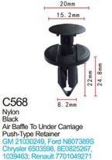 Клипса для крепления внутренней обшивки а/м GM пластиковая (100шт/уп.) Forsage клипса C0568( GM )