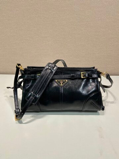 Prada Small Leather Shoulder Bag 26 cm