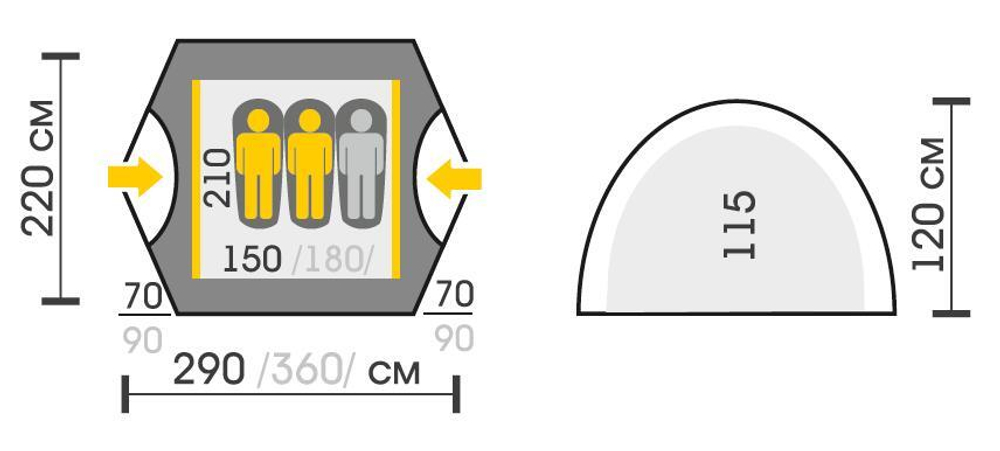 Палатка Talberg Boyard Pro 2 зеленая [TLT-001]