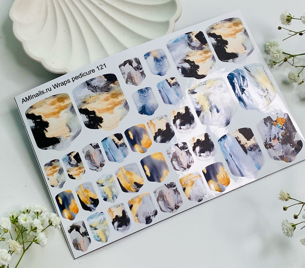 Aminails Wraps pedicure 121