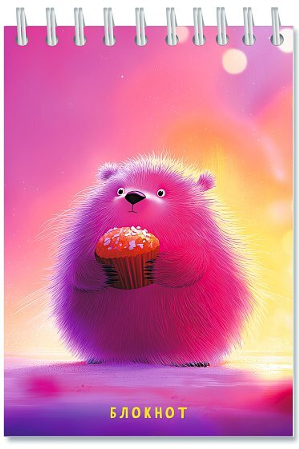 Блокнот А6 48л гребень "Розовый и пушистый" кл.