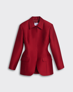 Жакет из формодержащей шерсти и шелка Диор красный