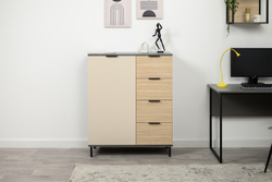 Комод Марвэл 16.234.01, Темно-серый, Сатин, Плэйн