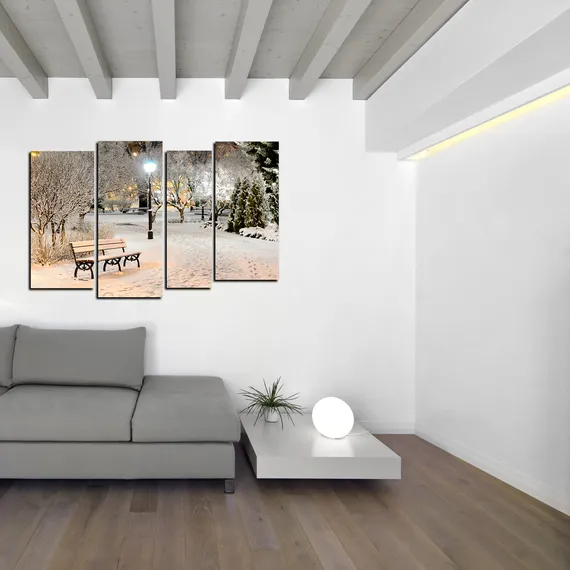 Модульная картина "Зимний парк"