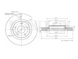 Диск тормозной передний UNIO BRD-20039