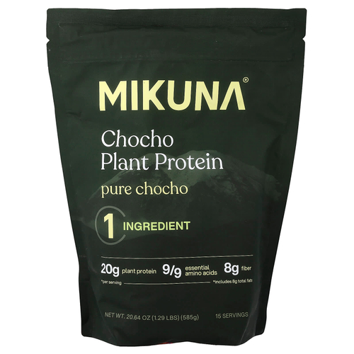 MIKUNA, протеиновый порошок из растения шоколад, чистый шоколад, 585 г (1,29 фунта)