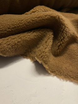 Мех искусственный однотонный "Teddy Bear" (Max Mara, 75%пэ/25%шерсть, Кэмел, 150)