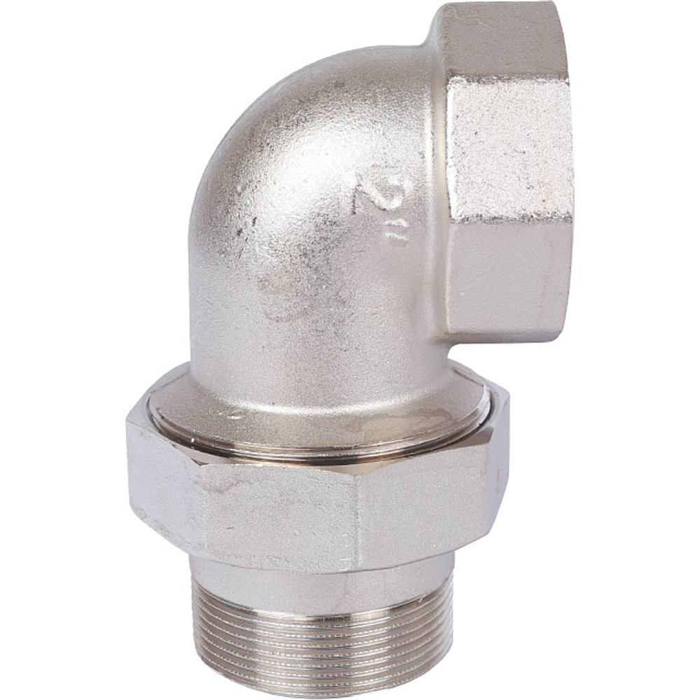 Разъемное соединение (американка) угловое STOUT - 2" (ВР/НР, никелированное, уплотнение o-ring)