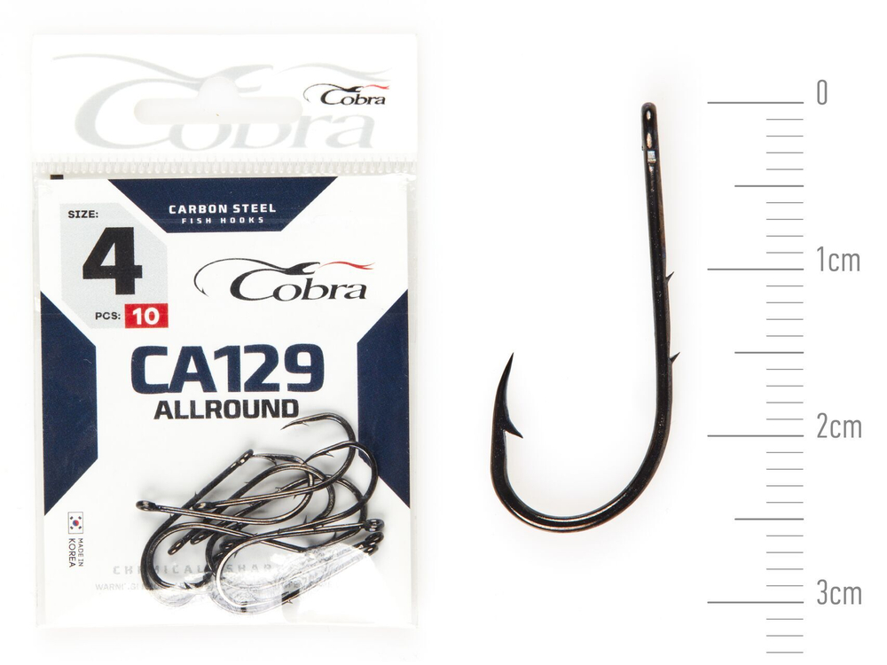 Крючки Cobra Allround BAITHOLDER сер. CA129 разм. 004 10шт.
