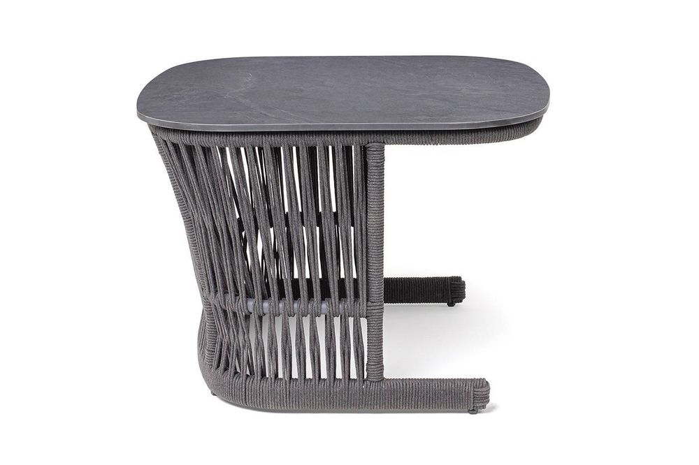 "Лугано" журнальный стол 76х76 H55 см из HPL, цвет "серый гранит"