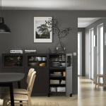 Комбинация для хранения - IKEA BESTÅ/BESTA/ БЕСТА/БЕСТО ИКЕА, 180x42x112 см, черный