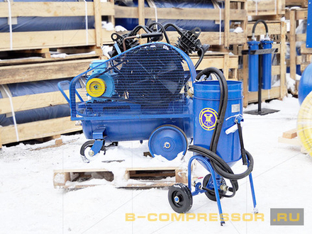 Пескоструйный аппарат с компрессором 11 квт + 40л бак
