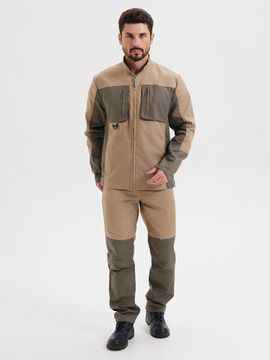 Костюм "Дрим" брюки (бежевый/олива)