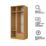 Шкаф Агератум МДФ двухсекционный Лайн шалфей (0,27) А10024 матовая - Дуб Сонома 3025  90*50*240