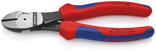 Кусачки боковые особой мощности черненые 180 мм 7412180