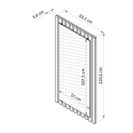 Зеркало настенное, 63х120, Пиафорте Нигелла, прямоугольное, в раме, бежевое, Dipriz