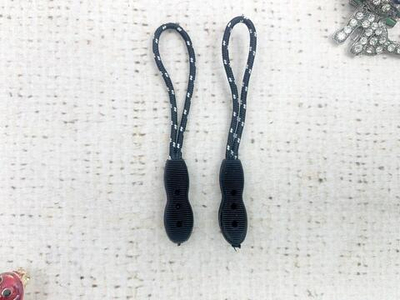 Пуллер, 6 см, чёрный в крапинку