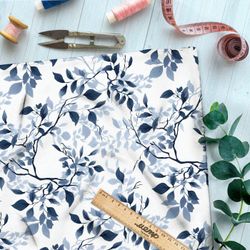 Ткань премиум Оксфорд 600D ветки в тумане