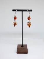 Серьги из сердолика с медной фурнитурой