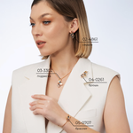 Серьги «Мелодия ночи» с английским замком из комбинированного золота с топазами