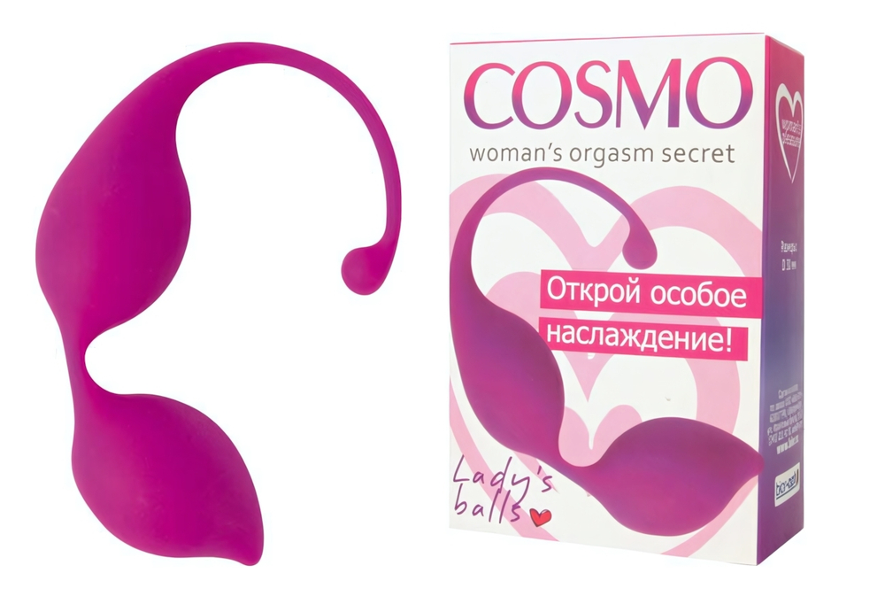 Вагинальные шарики Cosmo фиолетовые 11 см