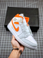 AIR JORDAN 1 MID STARFISH WHITE/STARFISH/PURE PLATINUM/SAIL