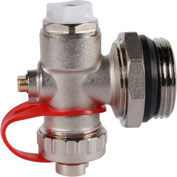 Регулируемый концевой фитинг Rommer 1" с дренажным вентилем и ручным воздухоотводчиком