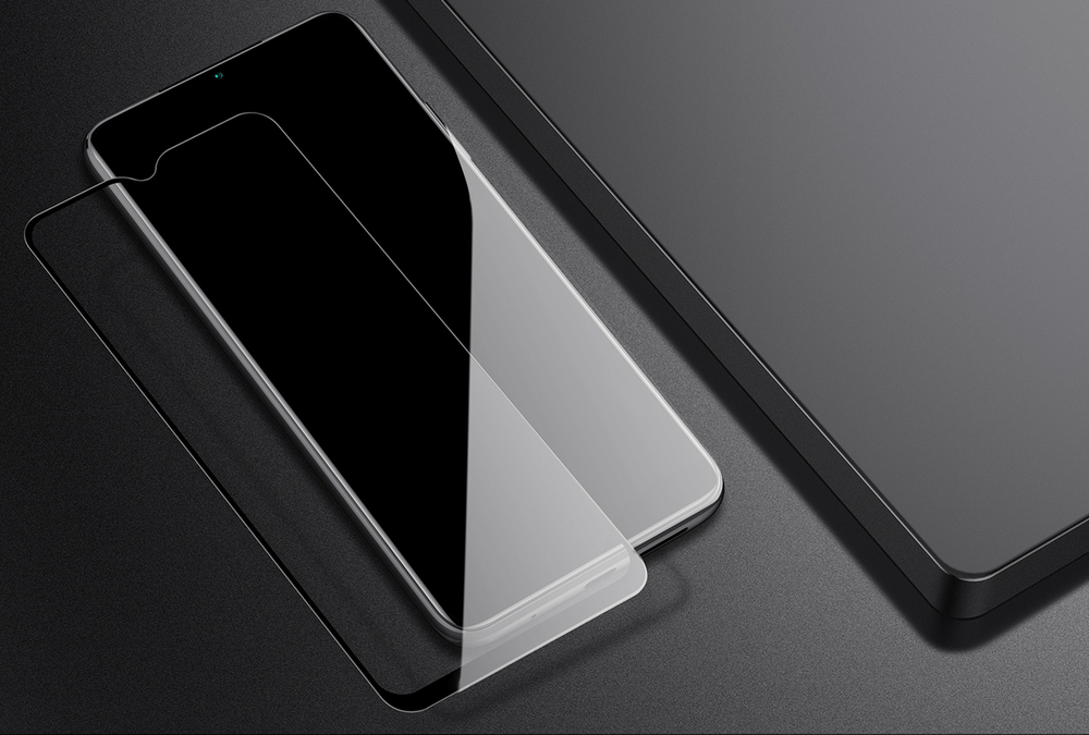 Стекло защитное с рамками 6D и олеофобным покрытием для телефона Xiaomi Redmi 9T и Poco M3, G-Rhino