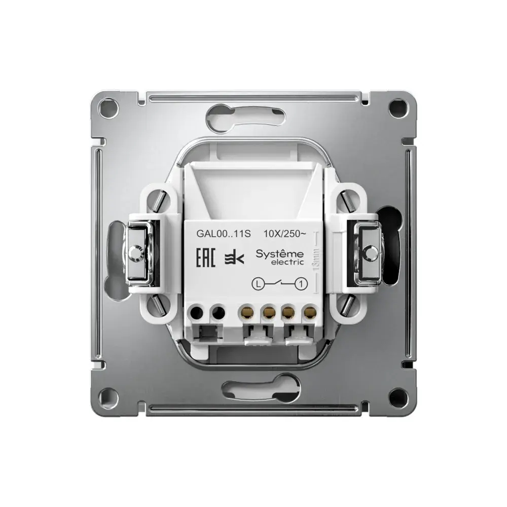 ARTGALLERY 1-клавишный ВЫКЛЮЧАТЕЛЬ, 10АХ, механизм, быстрозажим. клем., БЕЛЫЙ