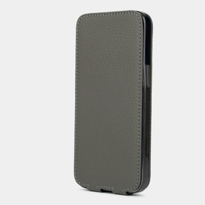 Чехол для iPhone 13 Mini из натуральной кожи теленка, серого цвета