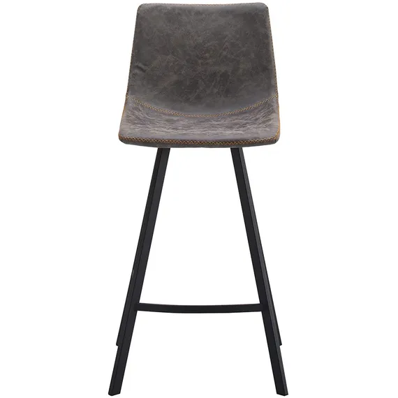 Полубарный стул Netro 66 см, серый на черных металлических ножках | Купить в Hallberg.ru
