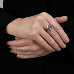 "Абарис" кольцо в золотом покрытии из коллекции "Пастель" от Jenavi