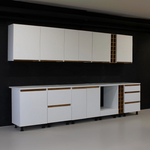 Кухонный модуль напольный 60х55х83 под духовой шкаф, Валенсия, без столешницы, на ножках, белый, Dipriz