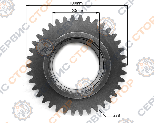 Шестерня малого редуктора под подшипник Z-38 195N