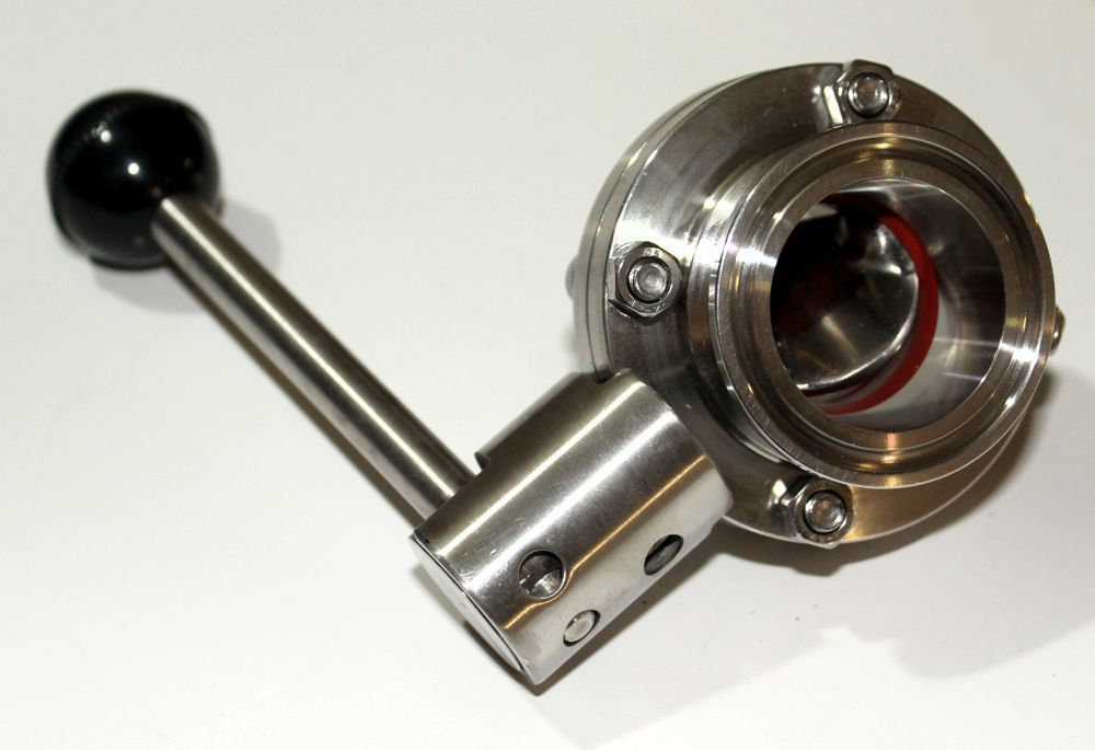 Затвор дисковый поворотный под кламп 1,5", 1шт