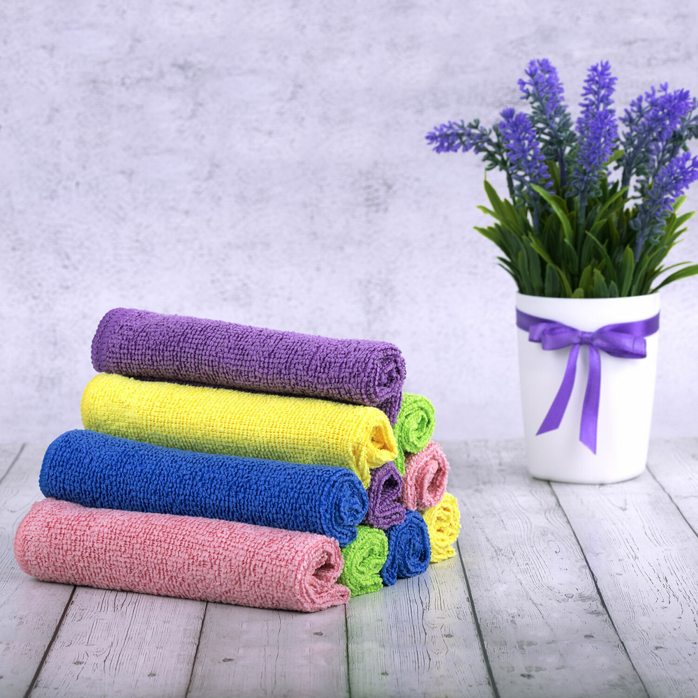 Салфетка из МИКРОФИБРЫ 30х30см комплект 10 шт. MULTI COLOUR ECONOMY 180 г/м2 LAIMA HOME (2 штуки в упаковке)