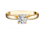 Кольцо из желтого золота с бриллиантом 0.50 ct.