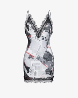 Платье мини с кружевом