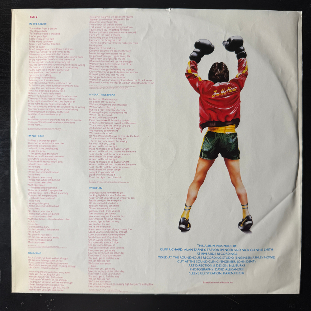 Cliff Richard ‎– I'm No Hero (Канада 1980г.)