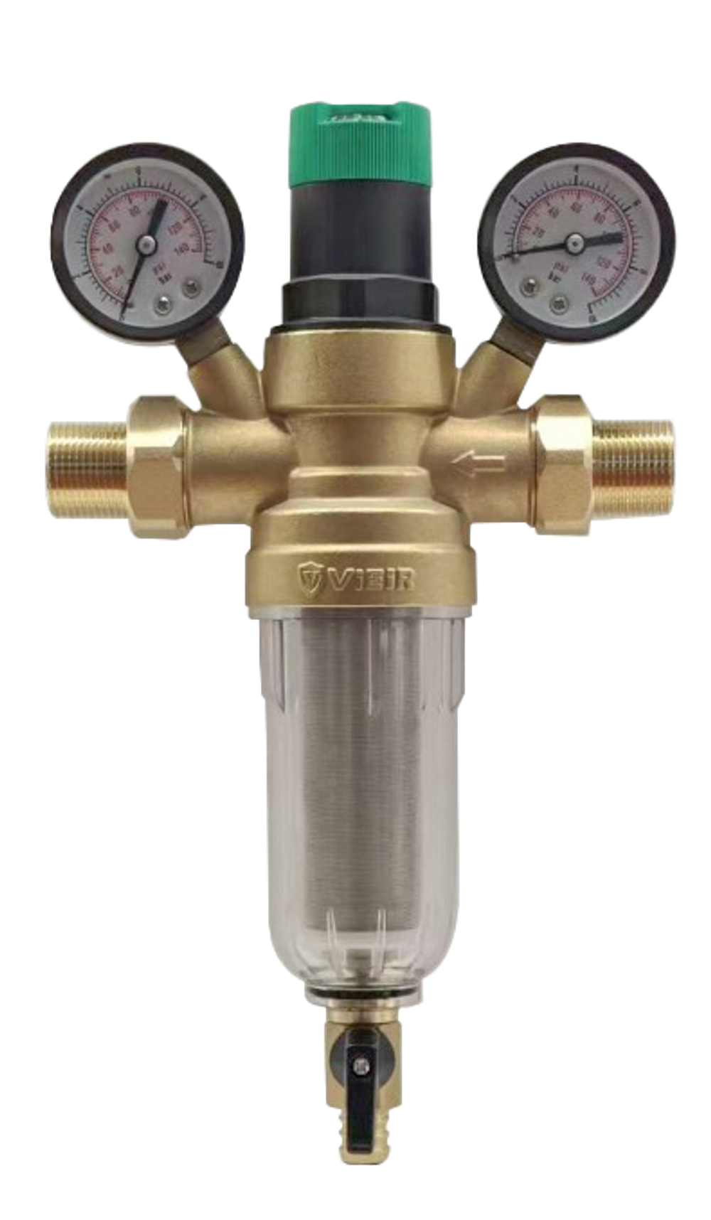 Фильтр с регулятором давления и 2-я манометрами 3/4 для ХОЛОД. воды  ViEiR  (10/1шт)